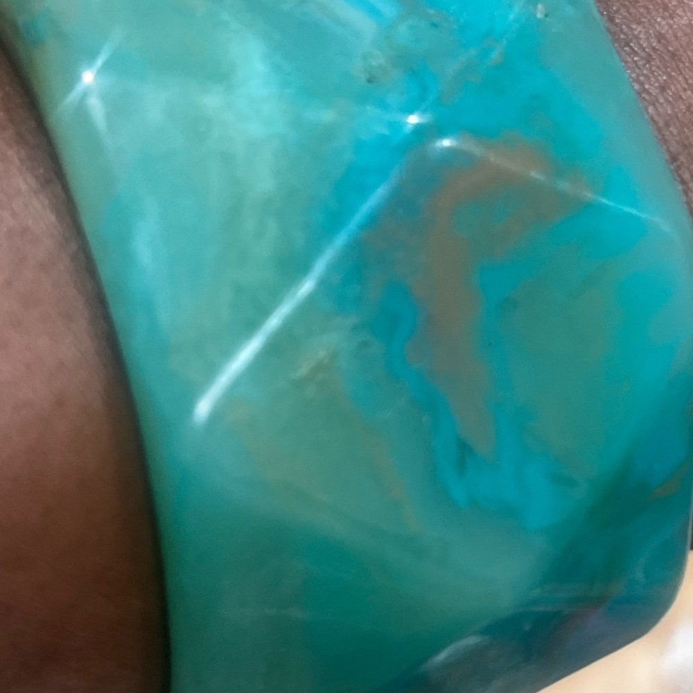 Chunky Acrylic Bangle in Jade Green